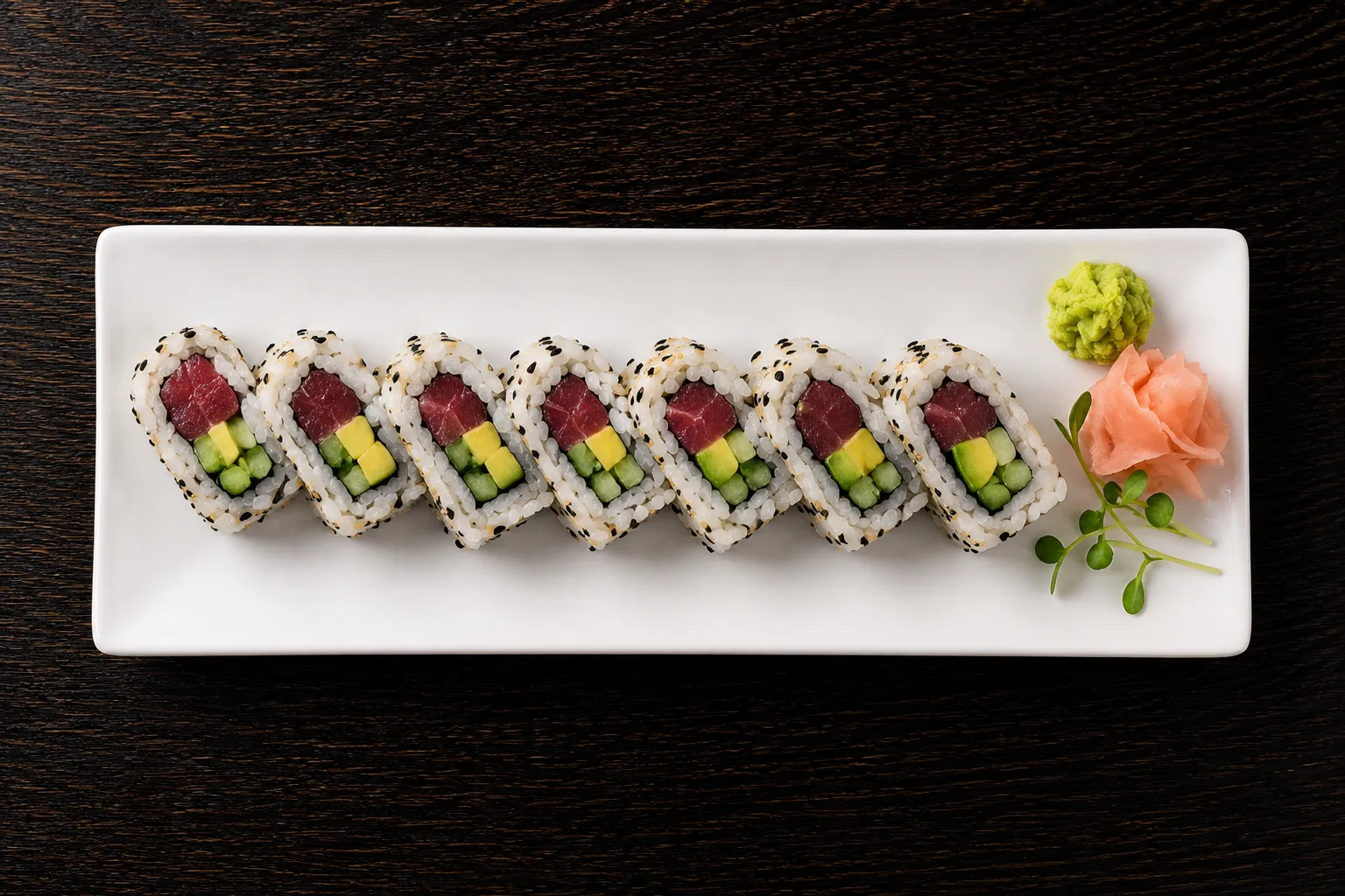 California Roll sushi with crab, avocado and cucumber at Ocean Bites Winnipeg downtown